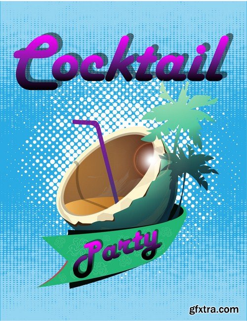 Cocktail party poster-8xEPS