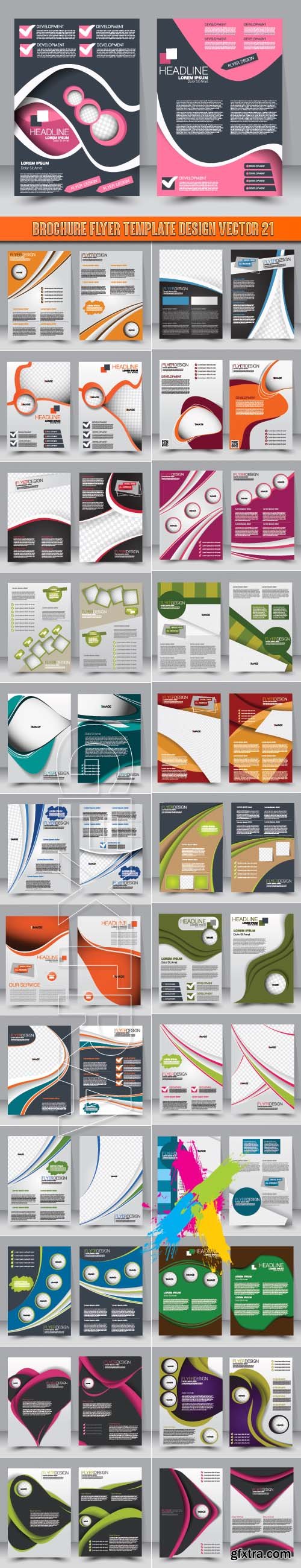 Brochure flyer template design vector 21