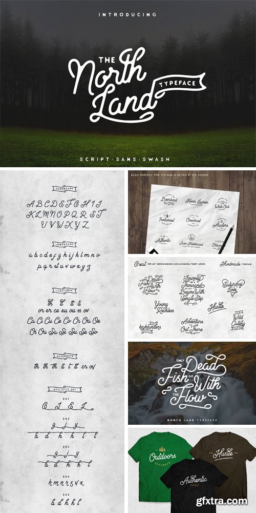 CM 703995 - North Land Typeface - Font Bundle