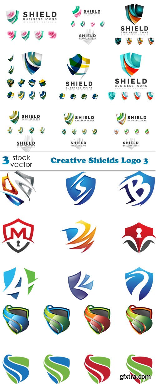 Vectors - Creative Shields Logo 3