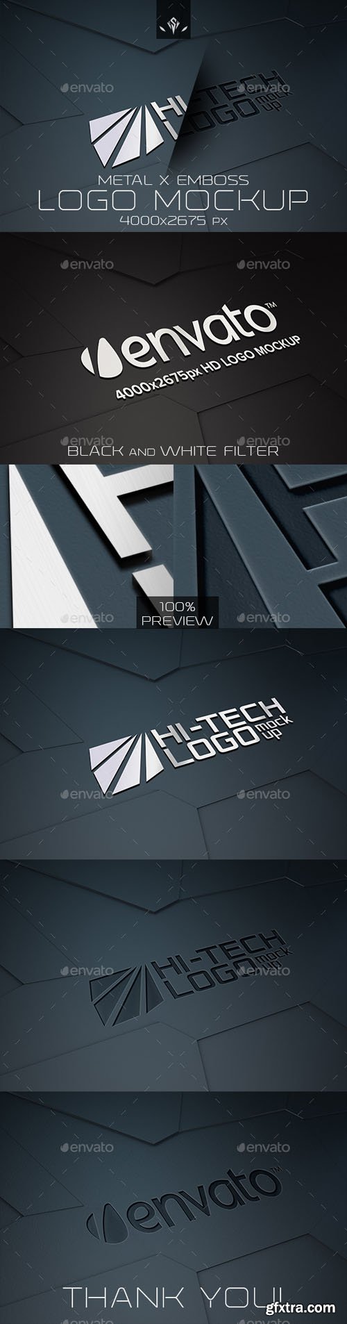 GraphicRiver - Hi-Tech Metal and Emboss Logo Mockup