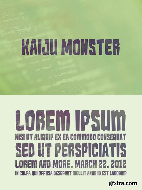 Kaiju Monster Font