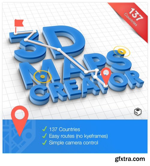 Videohive 3D Maps Creator v1.0.0 Infographics 15208801