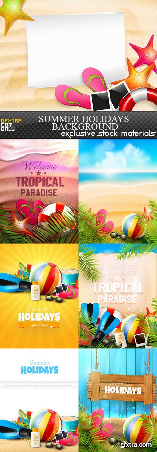 Summer Holidays Background - 7 EPS