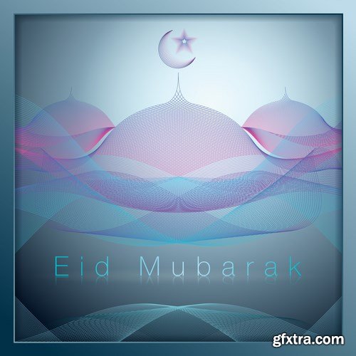 Eid Mubarak Papercut Style 10 - 48 EPS