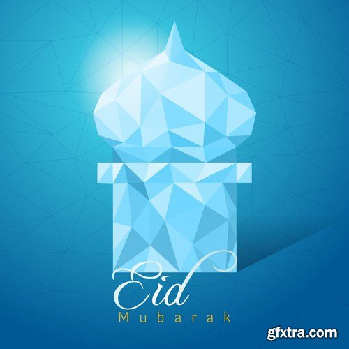 Eid Mubarak Papercut Style 10 - 48 EPS