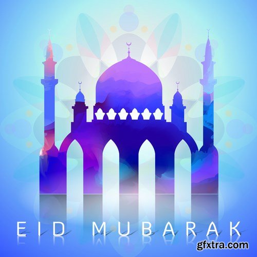 Eid Mubarak Papercut Style 10 - 48 EPS