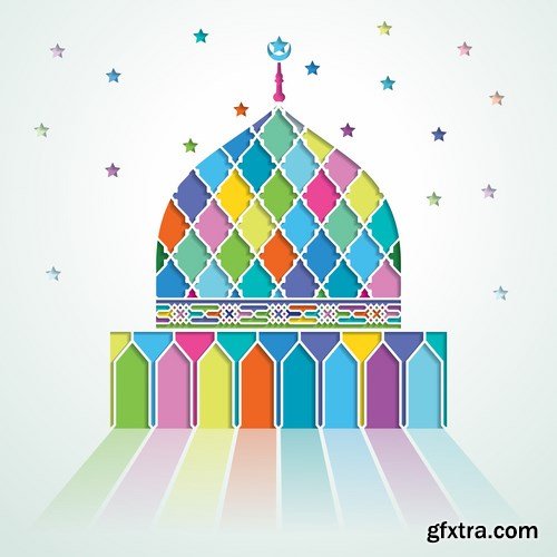 Eid Mubarak Papercut Style 10 - 48 EPS