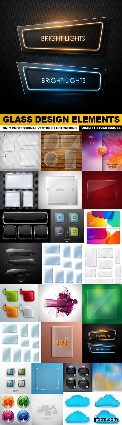 Glass Design Elements - 25 Vector