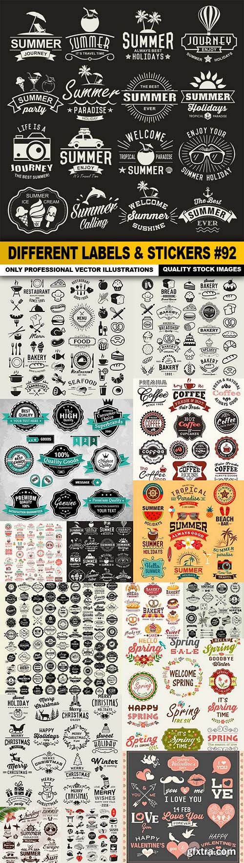 Different Labels &amp; Stickers #92 - 15 Vector