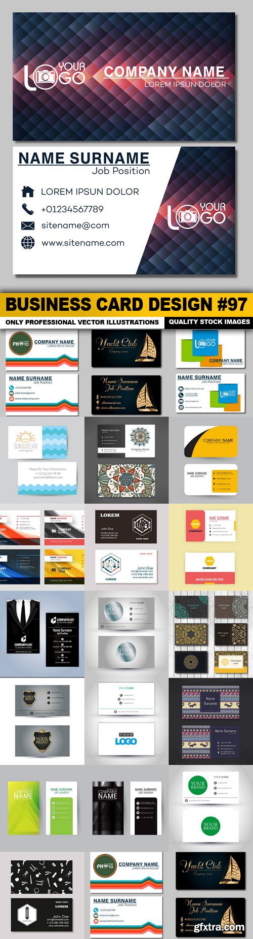 Business Card Design #97 - 20 Vector