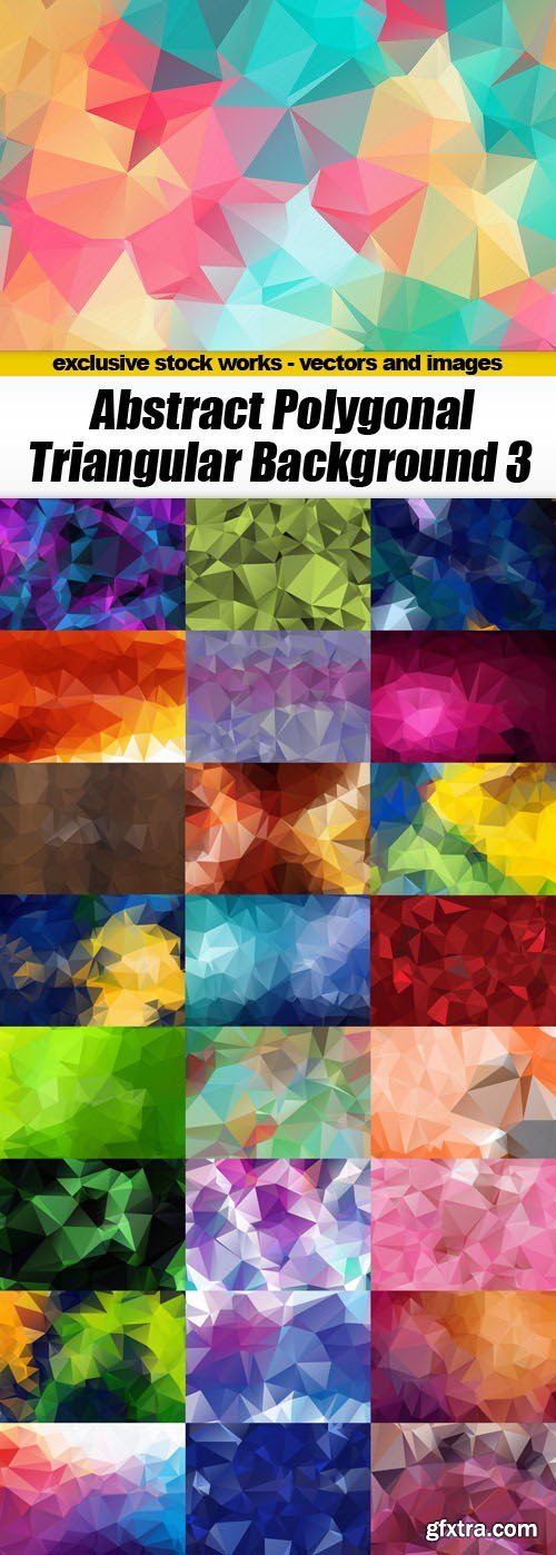 Abstract Polygonal Triangular Background 3 - 25xEPS