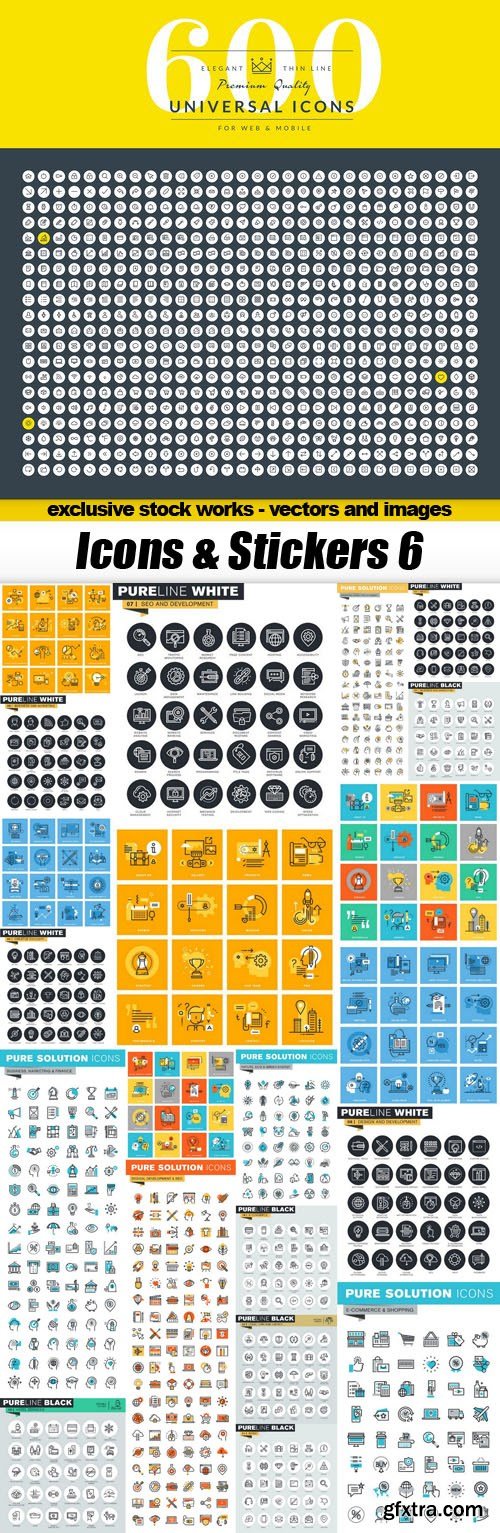 Icons & Stickers 6 - 22xEPS