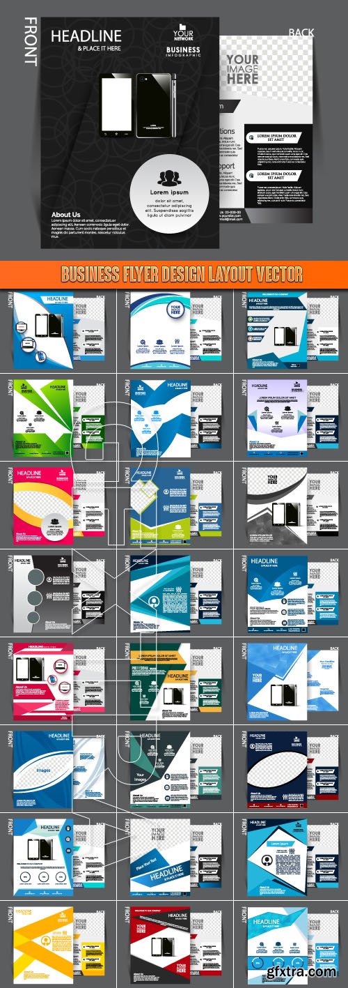 Business flyer design layout vector