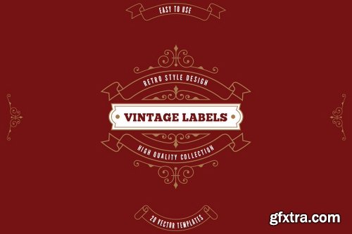 CreativeMarket Vintage Labels Logo Templates v3 730149