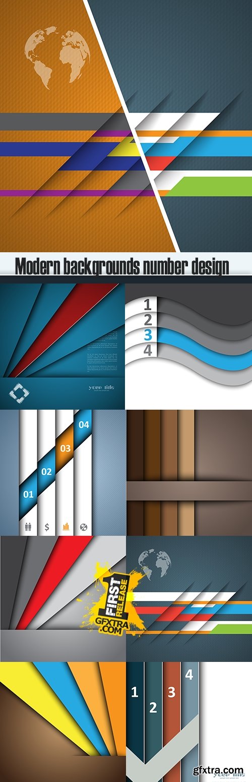 Modern backgrounds number design