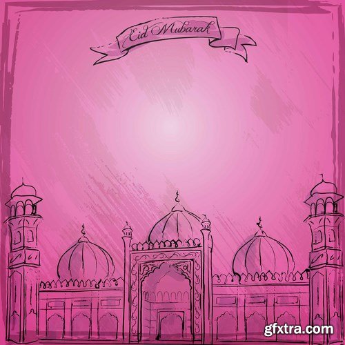 Eid Mubarak Papercut Style 11 - 48 EPS