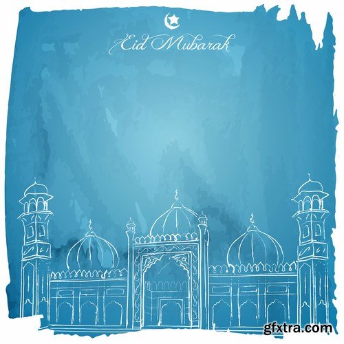 Eid Mubarak Papercut Style 11 - 48 EPS