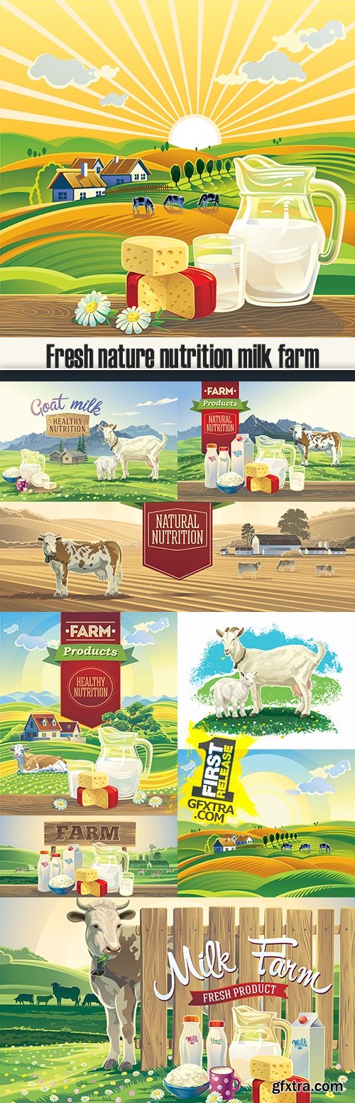 Fresh nature nutrition milk farm