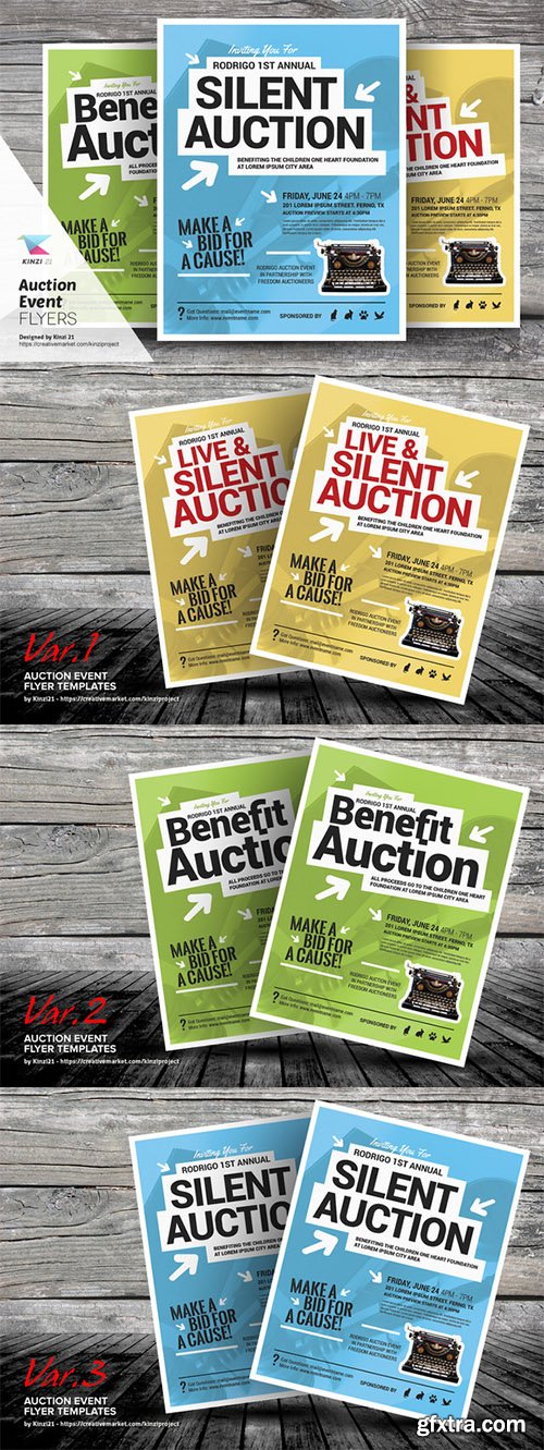 Auction Event Flyer Templates - CM 692236