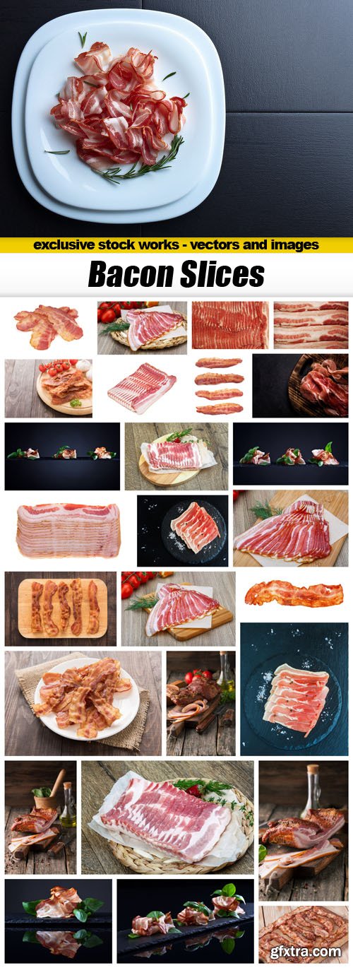 Bacon Slices - 27xUHQ JPEG