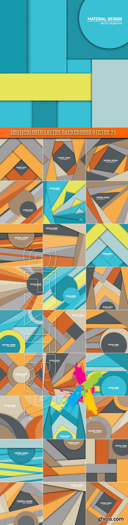 Multicolored layers background vector 21