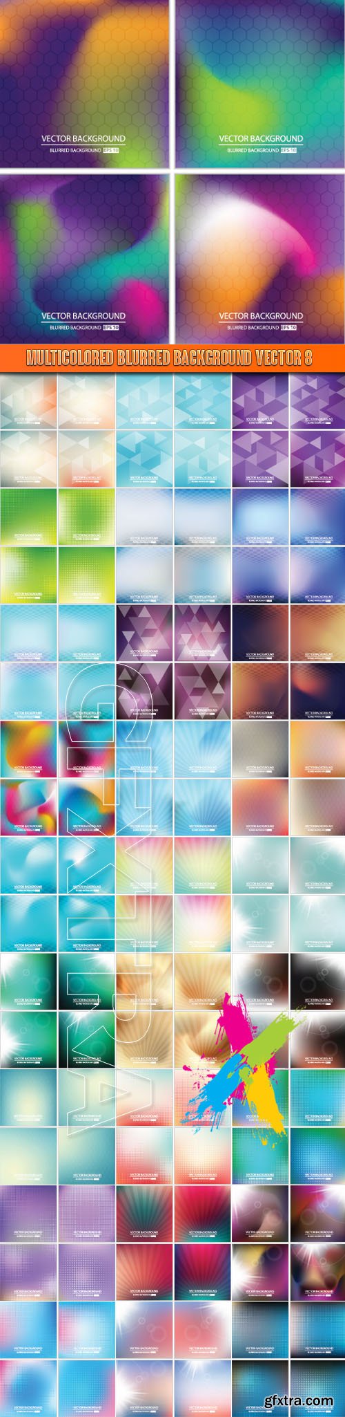 Multicolored blurred background vector 8