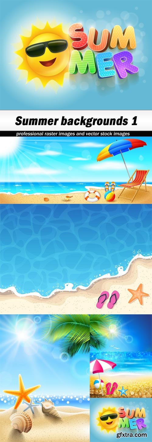 Summer backgrounds 1-5 EPS