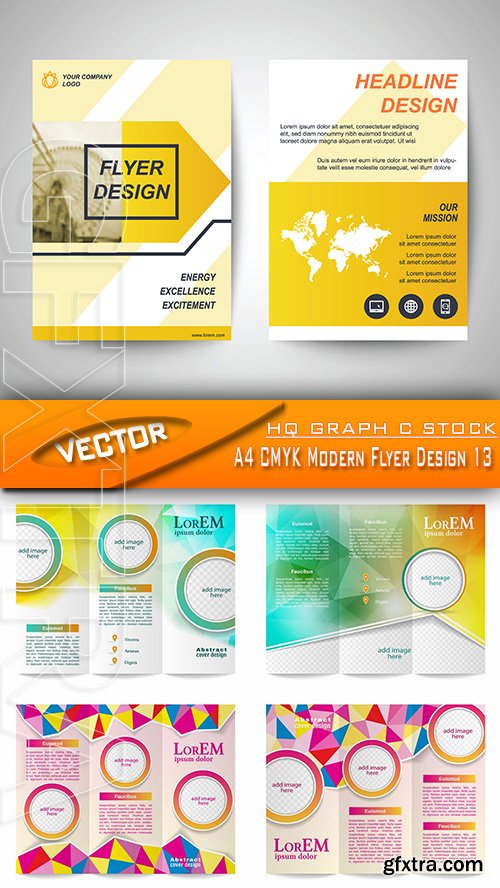 Stock Vector - A4 CMYK Modern Flyer Design 13