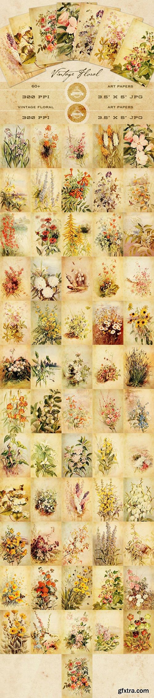 CM - Vintage Floral Art Papers 603140