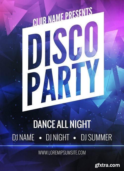 Disco, Music & Party Poster 4 - 21xEPS