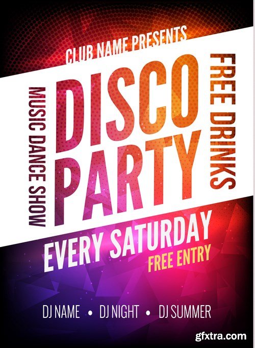 Disco, Music & Party Poster 4 - 21xEPS