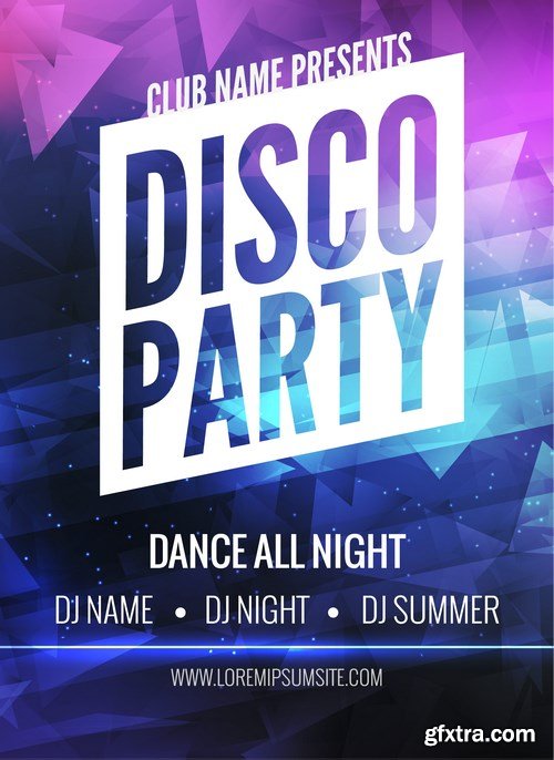 Disco, Music & Party Poster 4 - 21xEPS