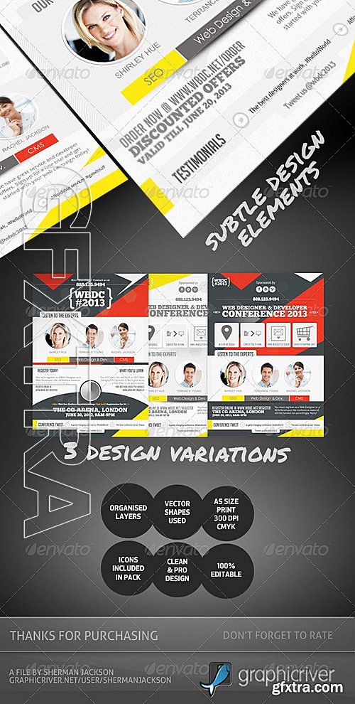 GraphicRiver - Web Service & Conference Flyer 4882640