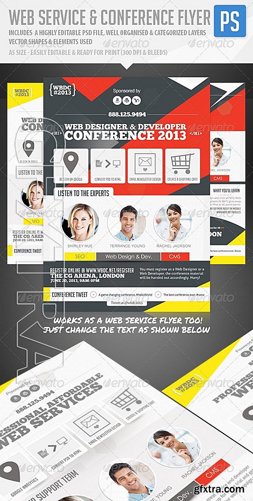 GraphicRiver - Web Service & Conference Flyer 4882640