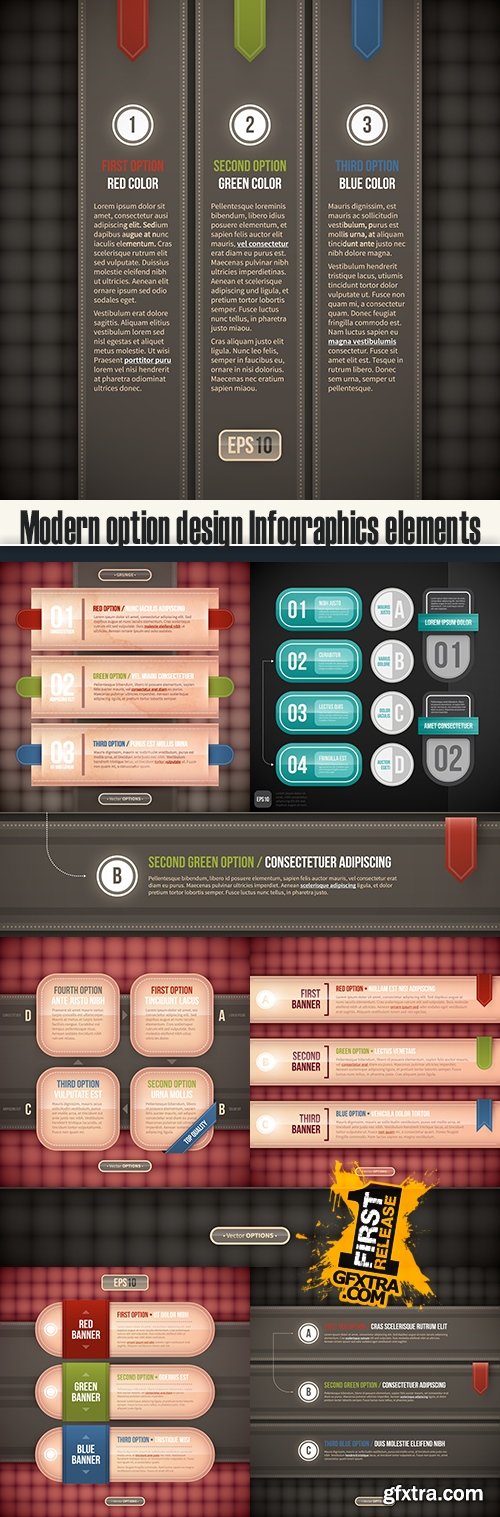 Modern option design Infographics elements