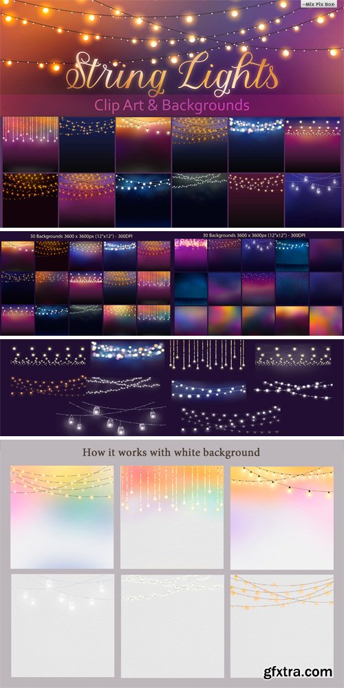 CM 686195 - String Lights Clipart