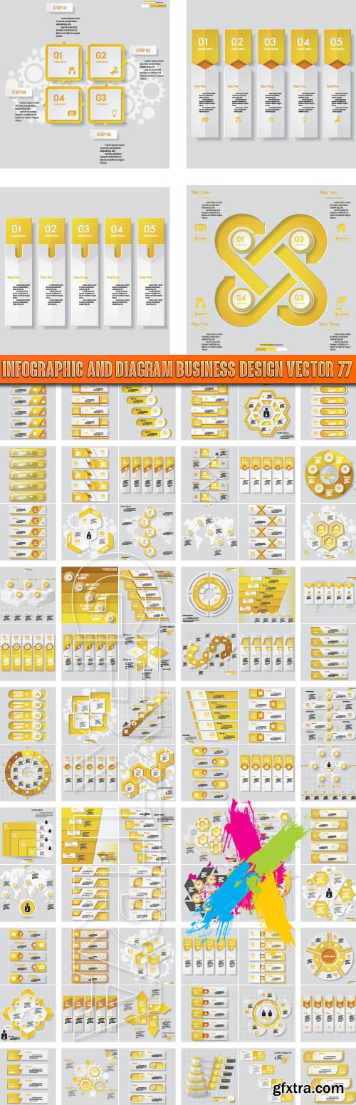 Infographic and diagram business design vector 77