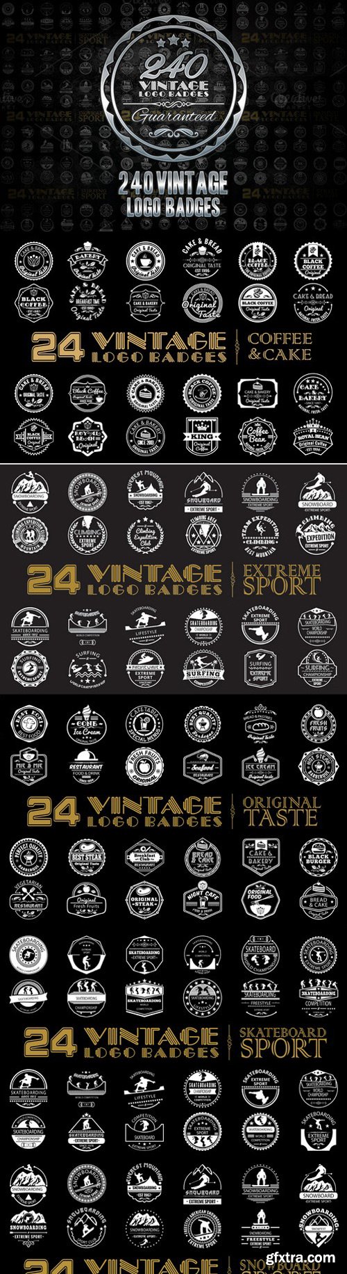 CM - 240 Vintage logo Badges 736831