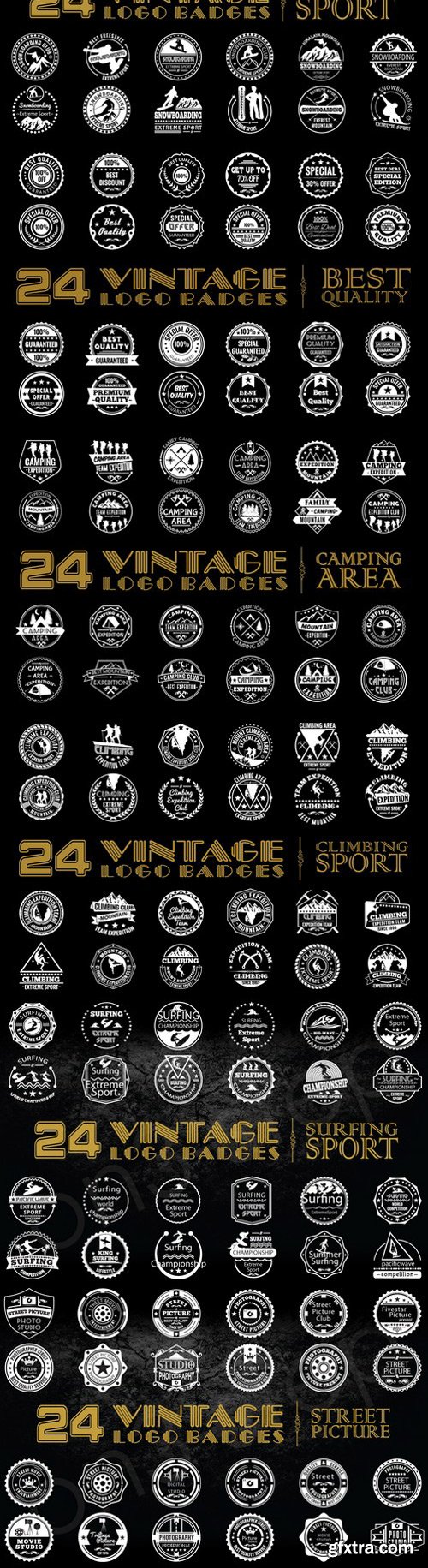 CM - 240 Vintage logo Badges 736831