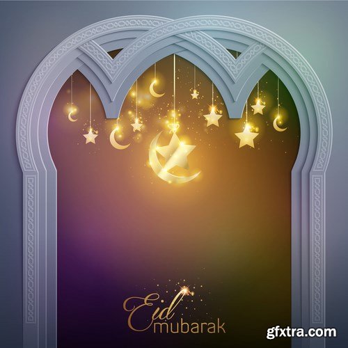 Eid Mubarak Papercut Style 12 - 48 EPS