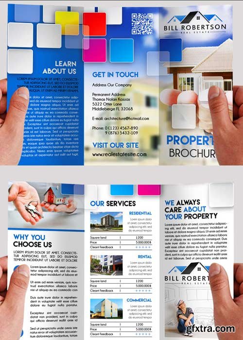 Real Estate V5 Premium Tri-Fold PSD Brochure Template