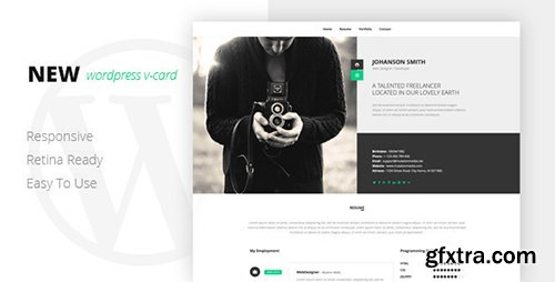 ThemeForest - NEW Retina Ready WordPress Vcard Theme v1.0 - 8085509