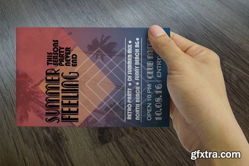 CreativeMarket Flyers Set Summer Party 725166