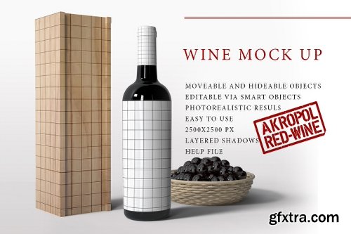 CreativeMarket Wine Mock Up 724699