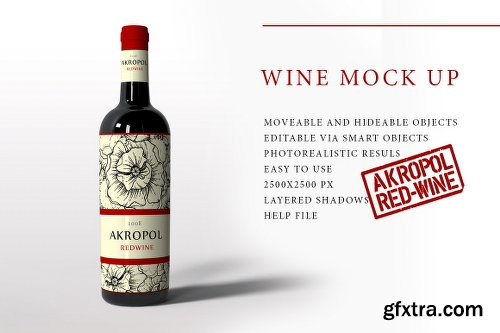 CreativeMarket Wine Mock Up 724699