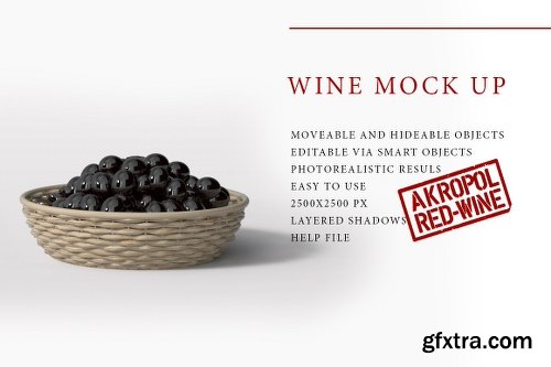 CreativeMarket Wine Mock Up 724699