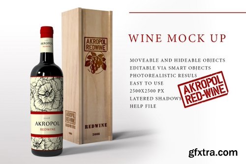 CreativeMarket Wine Mock Up 724699