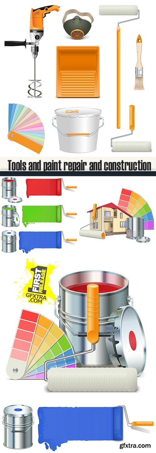 Tools and paint repair and construction