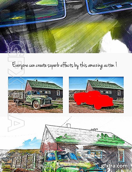 GraphicRiver - Watercolor & Pencil Photoshop Action 16578913